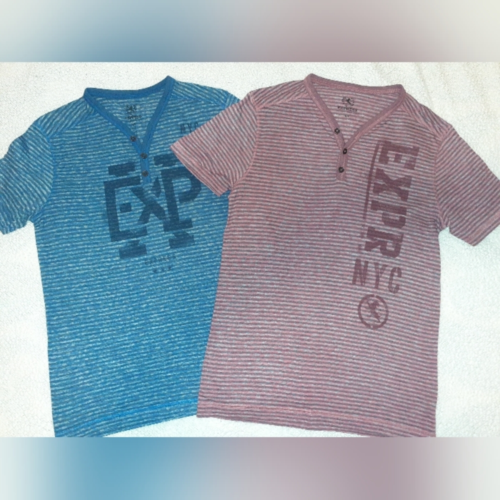 2 Men's Express Shirts.